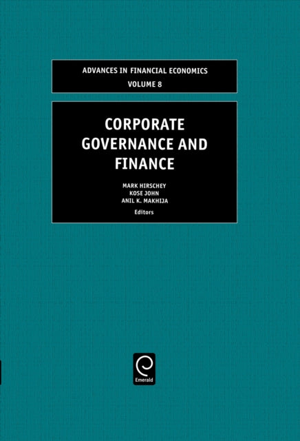 Book cover of: Corporate Governance and Finance