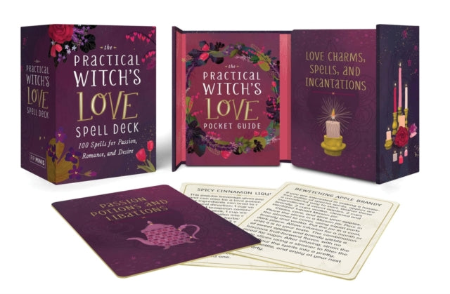 Book cover of: Practical Witch's Love Spell Deck. By: Cerridwen Greenleaf