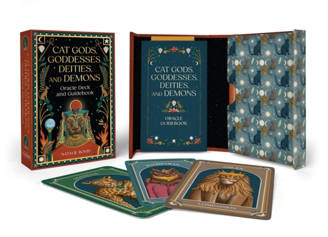 Book cover of: Cat Gods, Goddesses, Deities, and Demons Oracle Deck and Guidebook