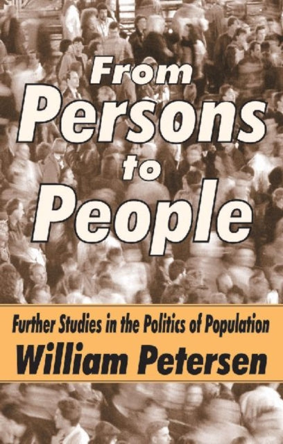 Book cover of: From Persons to People. By: William Petersen
