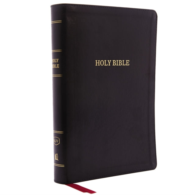 KJV Piibel: hiiglaslik trükis 53 000 ristviitega, luksuslik must nahkpehme kaanega, punaste tähtedega, mugavustrükk (pöidlaindeksiga): King James Version