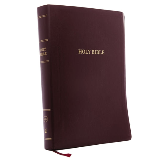 Book cover of: KJV Holy Bible: Super Giant Print with 43,000 Cross References, Burgundy Leather-look, Red Letter, Comfort Print: King James Version. By: Thomas Nelson