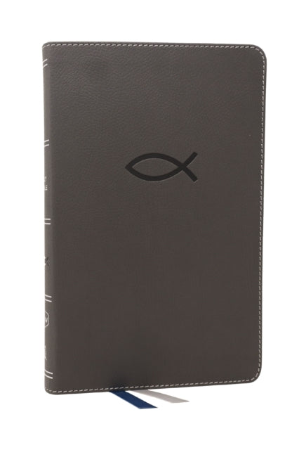 Book cover of: NKJV, Thinline Bible Youth Edition, Leathersoft, Gray, Red Letter, Comfort Print. By: Thomas Thomas Nelson