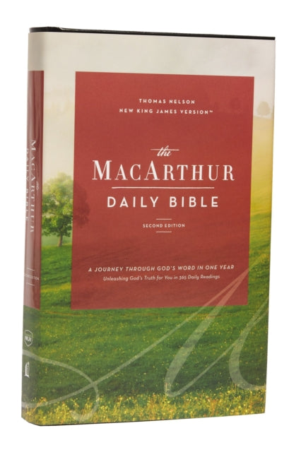 Book cover of: NKJV, MacArthur Daily Bible, 2nd Edition, Hardcover, Comfort Print. By: John MacArthur