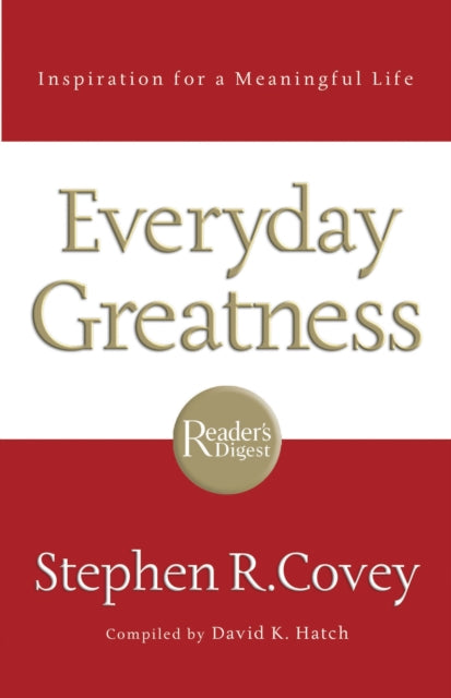Book cover of: Everyday Greatness. By: Stephen R. Covey