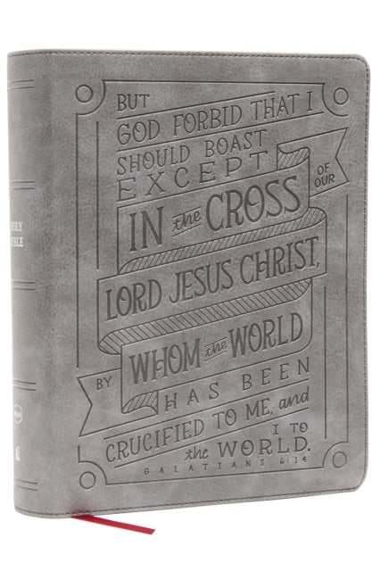 Book cover of: NKJV, Journal Reference Edition Bible, Verse Art Cover Collection, Leathersoft, Gray, Red Letter, Comfort Print. By: Zondervan Publishing Company