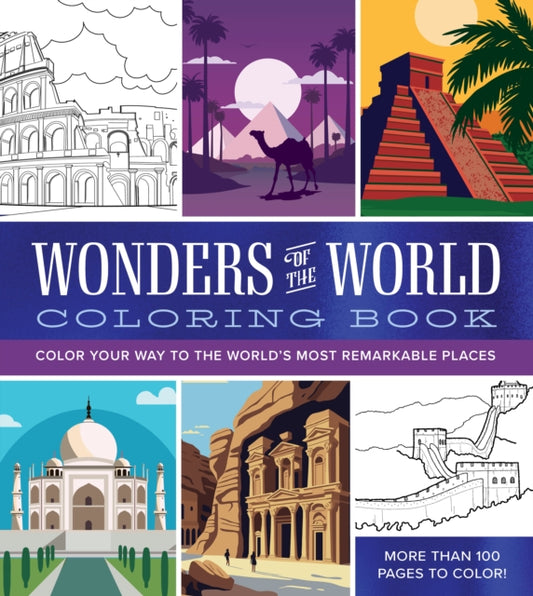 Book cover of: Wonders of the World Coloring Book. By: Editors of Chartwell Books