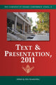 Book cover of: Text & Presentation, 2011. By: Kiki Gounaridou