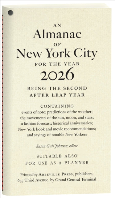 Book cover of: Almanac of New York City for the Year 2026