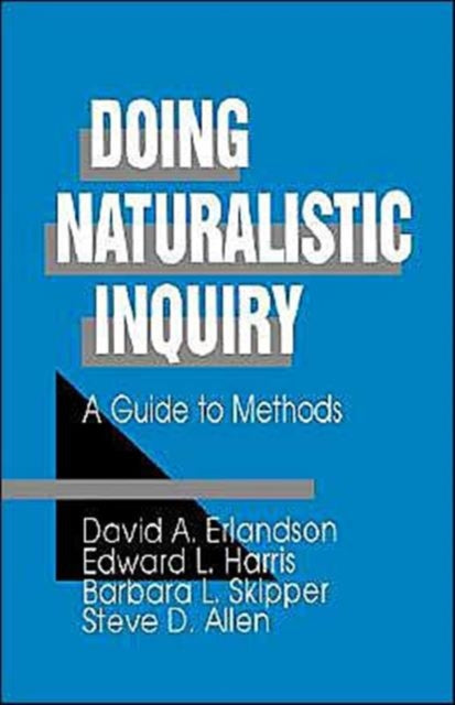 Book cover of: Doing Naturalistic Inquiry. By: David A. Erlandson