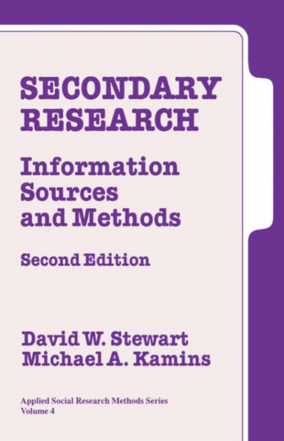 Book cover of: Secondary Research. By: David W. Stewart