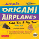 Lihtsad origami lennukite minikomplektid