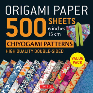 Origami Paper 500 sheets Chiyogami Designs 6 inch 15cm