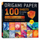 Book cover of: Origami Paper 100 sheets Colorful Crystals 8 1/4"