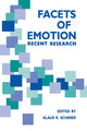 Book cover of: Facets of Emotion. By: K. R. Scherer