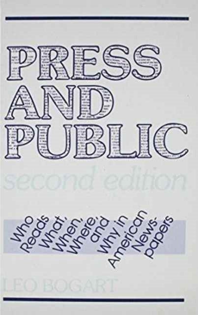 Book cover of: Press and Public