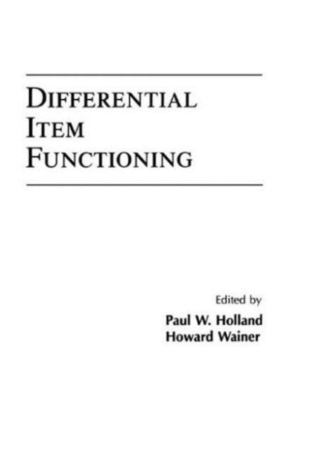Book cover of: Differential Item Functioning