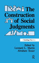 Book cover of: Construction of Social Judgments