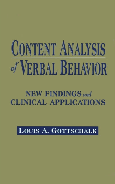 Content Analysis of Verbal Behavior