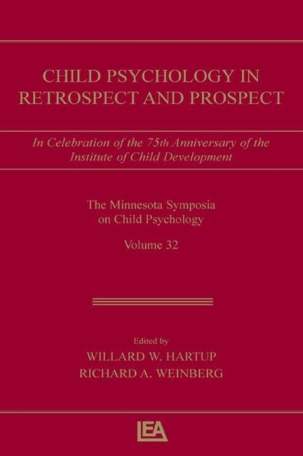 Book cover of: Child Psychology in Retrospect and Prospect