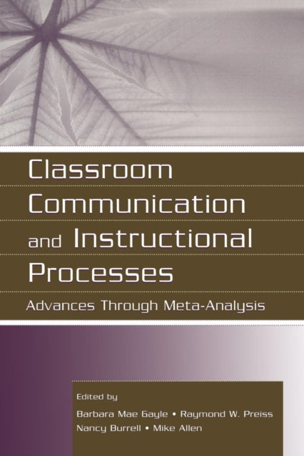 Book cover of: Classroom Communication and Instructional Processes