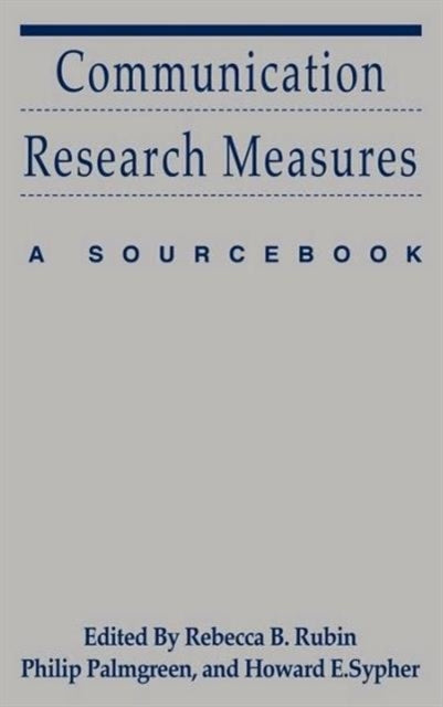 Book cover of: Communication Research Measures