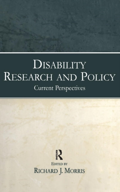 Book cover of: Disability Research and Policy. By: Richard J. Morris