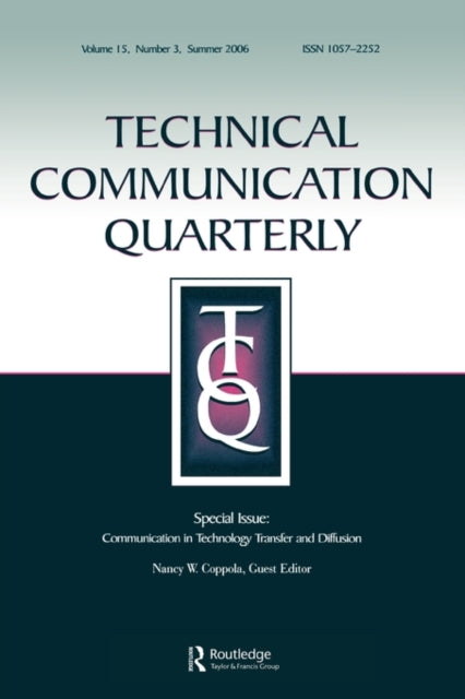 Book cover of: Communication Technology Transfer&Diffusion Tcq 15#3. By: COPPOLA