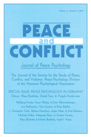 Peace Psychology in Germany