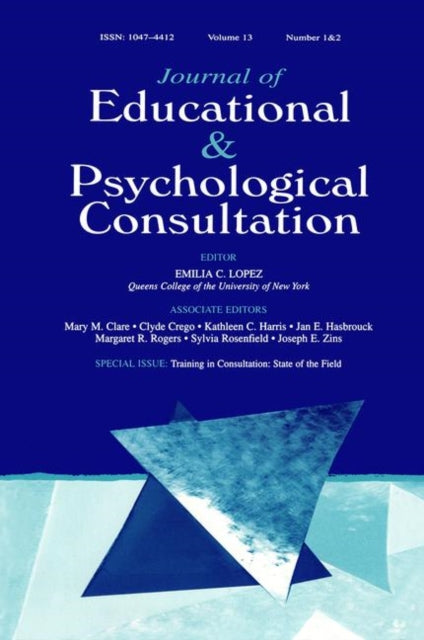 Book cover of: Training in Consultation