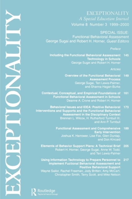 Book cover of: Functional Behavioral Assessment