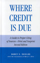 Book cover of: Where Credit is Due