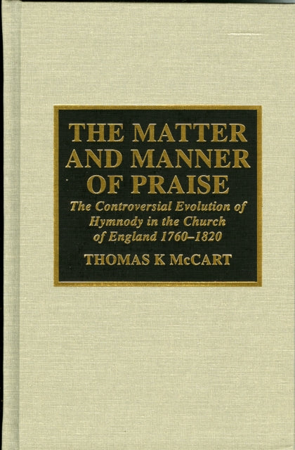 Book cover of: Matter and Manner of Praise
