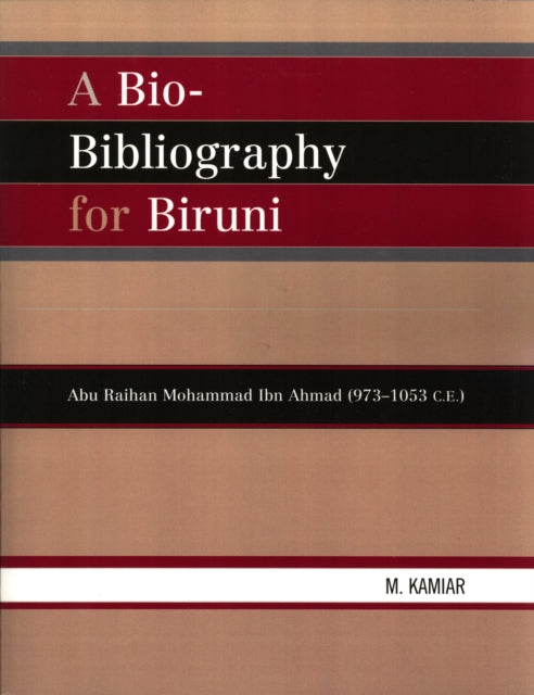 Book cover of: Bio-Bibliography For Biruni. By: M. Kamiar