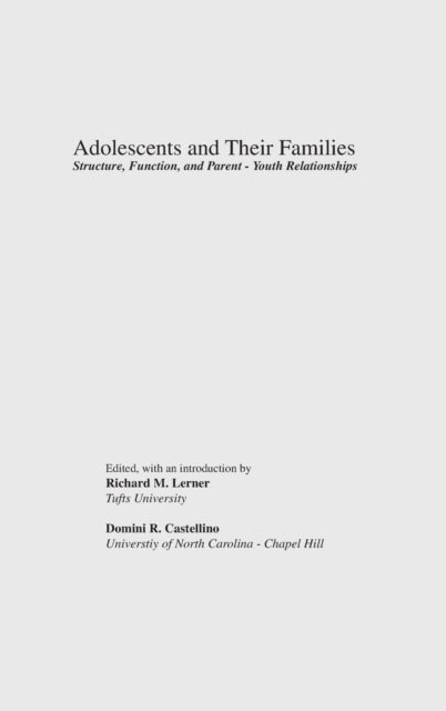 Book cover of: Adolescents and Their Families
