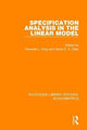 Book cover of: Specification Analysis in the Linear Model. By: Maxwell L. King