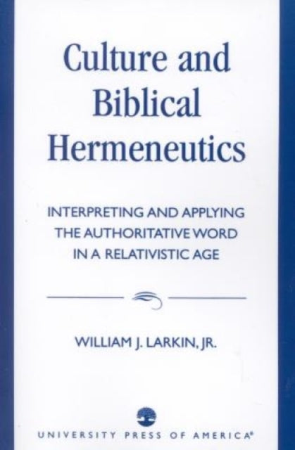 Book cover of: Culture and Biblical Hermeneutics