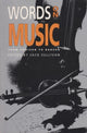Book cover of: Words on Music