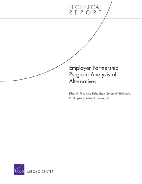 Book cover of: Employer Partnership Program Analysis of Alternatives. By: Pint, Ellen M.