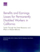 Book cover of: Benefits and Earnings Losses for Permanently Disabled Workers in California. By: Michael Dworsky