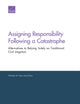Book cover of: Assigning Responsibility Following a Catastrophe. By: Nicholas M. Pace