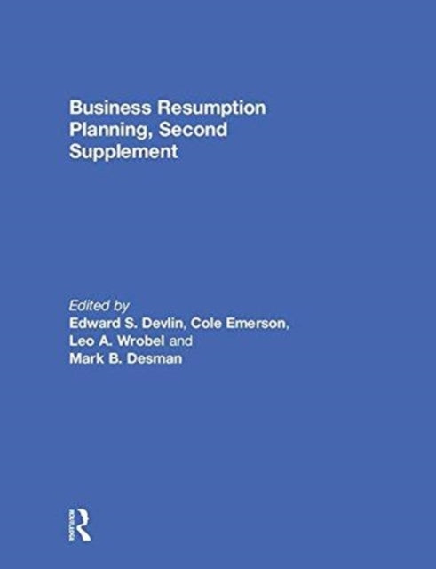 Book cover of: Business Resumption Planning, Second Supplement