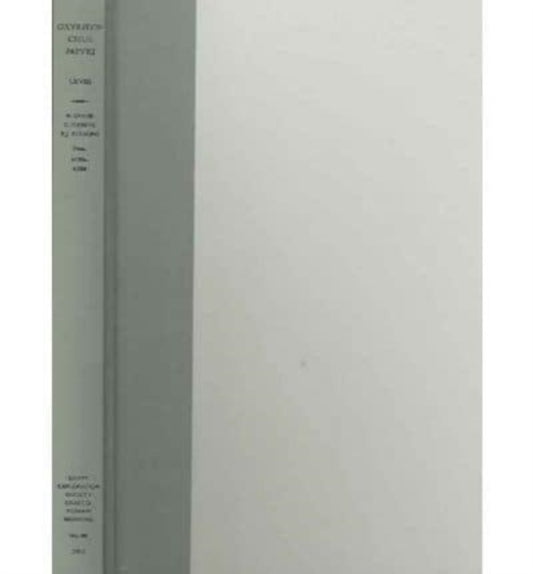 Book cover of: Oxyrhynchus Papyri Volume LXVIII