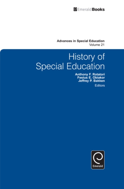 Book cover of: History of Special Education. By: Anthony F. Rotatori