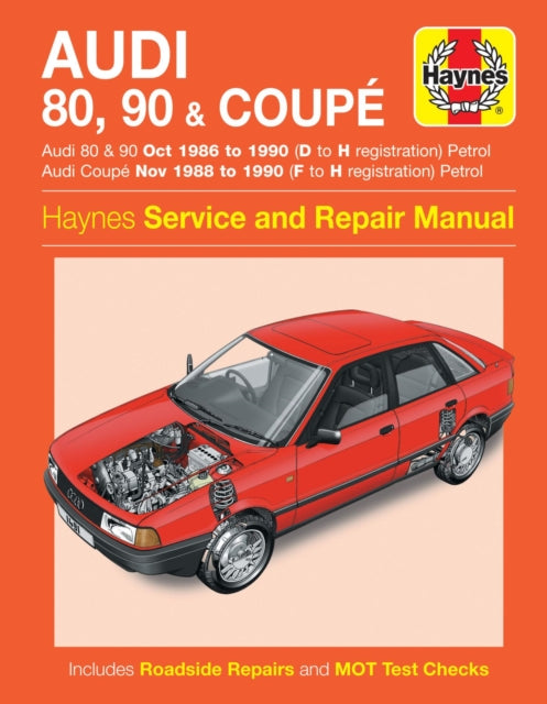 Audi 80, 90 ja kupee bensiinimootoriga (oktoober 86–90) Haynesi remondikäsiraamat