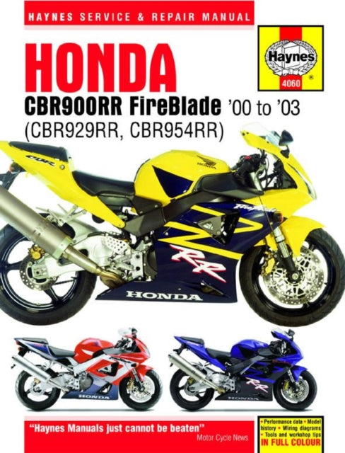 Book cover of: Honda CBR900RR FireBlade (00 - 03) Haynes Repair Manual. By: Editors of Haynes Manuals