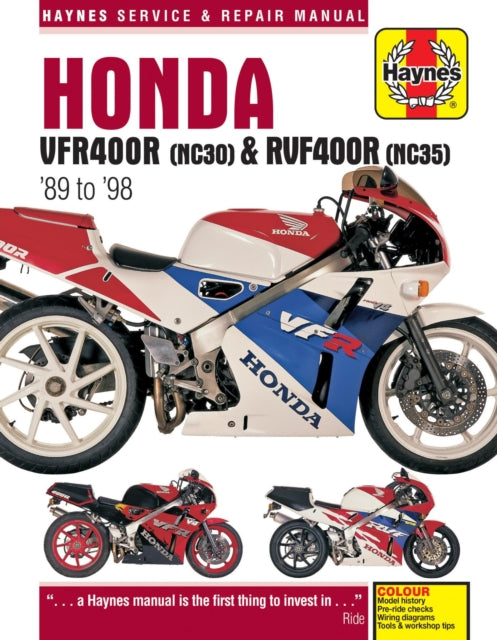 Honda VFR400 (NC30) ja RVF400 (NC35) V-nelimootorid (89–98) Haynesi remondikäsiraamat
