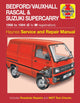 Bedford/Vauxhall Rascal &amp; Suzuki Supercarry (86 - oktoober 94) Haynesi remondikäsiraamat