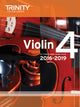 Book cover of: Violin Exam Pieces Grade 4 2016-2019. By: TRINITY COLLEGE LONDON