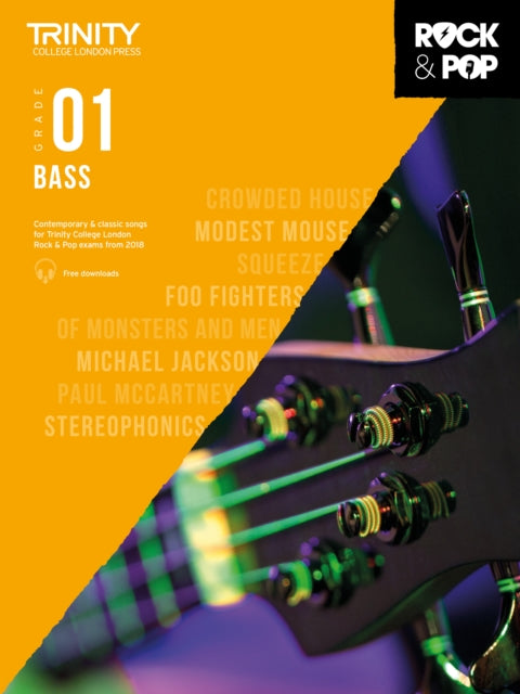 Book cover of: Trinity College London Rock & Pop 2018 Bass Grade 1. By: Hal Leonard Corp.
